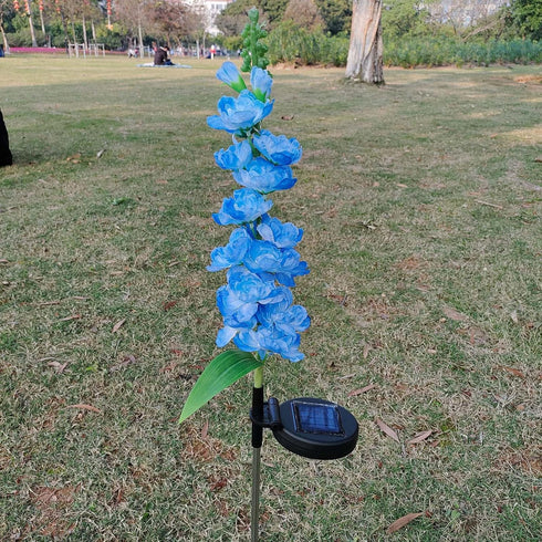 Solar Outdoor Lights Violet Flower Garden Lights Waterproof Led Lights Hyacinth Decorative Lights for Yard, Pathways