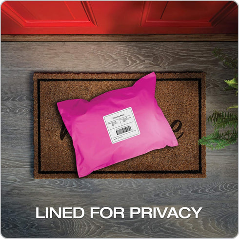 Quality Park Large Poly Mailers, 10 x 13 Lightweight Shipping Envelopes, Box of 100, Pink with Redi-Strip Closure