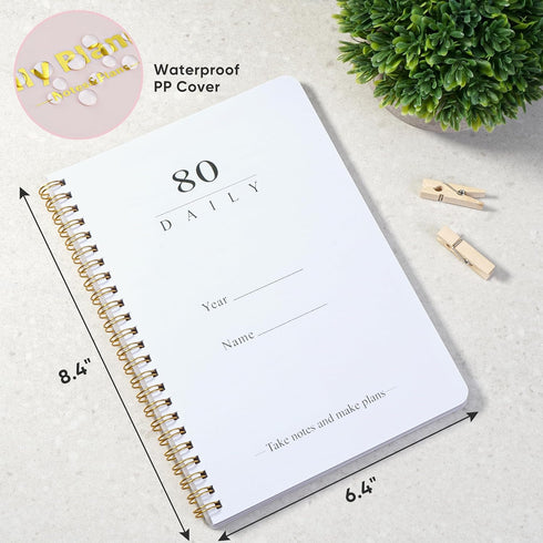 Daily Planner Notebook, 80 Sheets Undated Do List Planner 2024, 6.4"x8.4" Organizer for School/Office