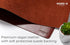 Nordik Leather Desk Mat, Whiskey Brown, Premium Mouse Mat & Desk Pad Protector, 35 x 17 Inch, Felt Vegan Leather