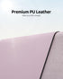YSAGi Leather Desk Pad Protector, Office Desk Mat, Large Mouse Pad, Non-Slip PU Leather Desk Blotter, Laptop Desk Pad, Waterproof Desk Writing Pad for Office and Home (Grayish Lavendar, 23.6" x 13.8") by YSAGi