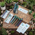 75 Geyoga Pcs Earth Day Gifts Bulk Retractable Earth Pens Rotating Globe Keychain with Inspirational Thank You Cards