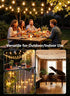 55FT 17 G40 Bulbs Dimmable Brightown Outdoor String Lights, Shatterproof Patio Lights, Waterproof Hanging Connectable