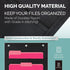 Black Pocket Chart for Classroom - 10 Pocket Storage Rainbow Charts, 2 Over Door Hangers Included