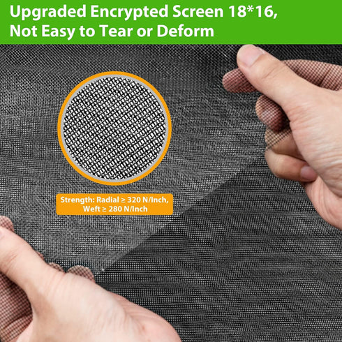 Replacement Window Screens, 48X118 Inch Durable Mesh for Patio Porch Door Windows, DIY Adjustable Fiberglass Repair Kit