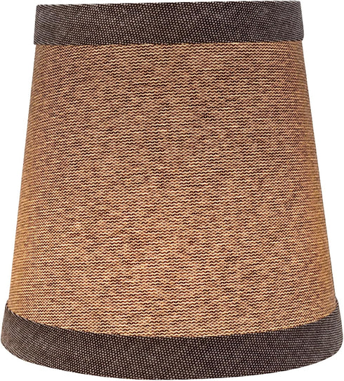 Aspen Creative 32716-2A, 3" 4" 4" Set 2 Empire Clip-On Chandelier Lamp Shade, Grey, Top x Bottom x Slant Height