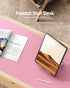 YSAGi Leather Desk Pad Protector, Large Mouse Pad, Non-Slip PU Leather Desk Blotter, 23.6" x 13.8" (Pink)