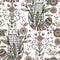 VEELIKE Boho Cat Wallpaper Peel and Stick Cat Themed Floral Wallpaper for