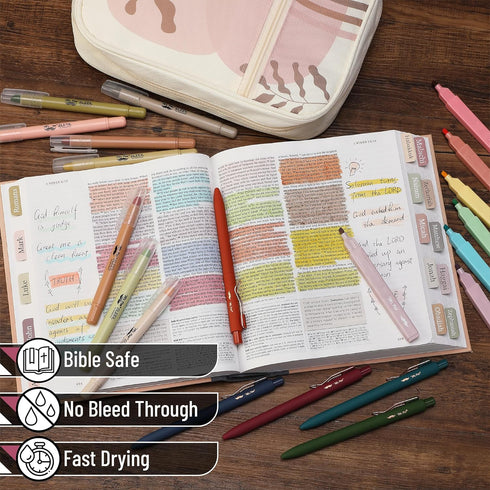 Mr. Pen Bible Journaling Kit, 24 PCS, No Bleed Highlighters and Pens, Bible Study Supplies, Journaling Kit