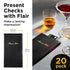5.5" 10" 20 Pack, Gold Lion Gear Restaurant Check Presenters - Guest Check Card Holder with Gold Thank You Imprint - x