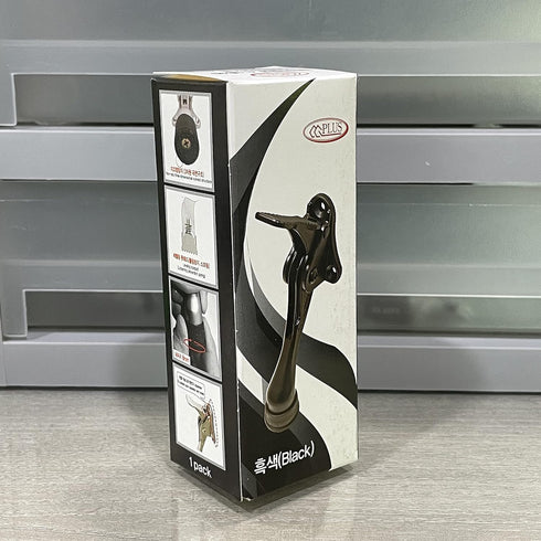 Door Stopper, One-Touch Semi-Automatic Metal Stopper, Non-Slip Rubber Tip for Wood, Concrete, Tiled, Carpeted Floors