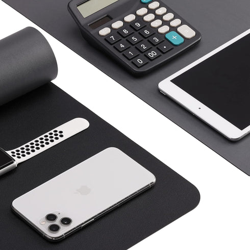 Mr. Pen Dual-Sided Desk Mat, 23.6" x 13.7", Leather Desk Pad, Mouse Pad, Keyboard Mat for Desktop