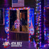 4th 33ft 100 8 4th JMEXSUSS of July Decorations Red White and Blue Lights, LED String Light Indoor Plug-in, Modes