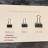 Micro Black Binder Clips, 1/2 Inch Width, 40 PCS, Micro Size Metal Clamp for Office Use