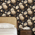 17.5x354 Inch Decotalk Dark Floral Wallpaper Peel and Stick Black Floral Wallpaper Removable Gold and Black Flower Wall
