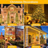 100FT 300 8 LED Christmas Lights Plug in,Outdoor Indoor Waterproof Fairy Lights with Timer and Modes, Connectable