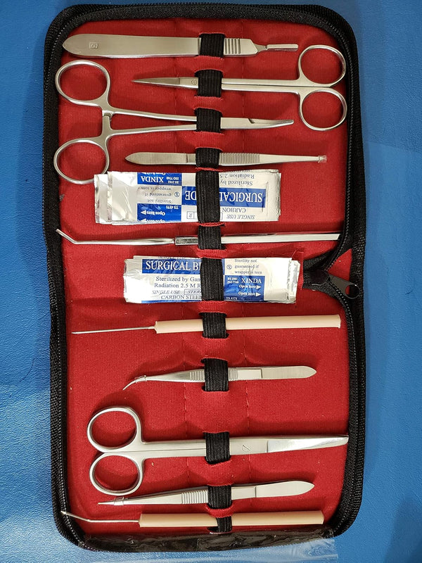 HIGH TECH INSTRUMENTS 20 PCS ADVANCED BIOLOGY LAB ANATOMY MEDICAL STUDENT DISSECTING DISSECTION KIT SET