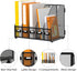 DALTACK Metal Desk Organizers, Magazine File Holder with 5 Vertical Compartments for Office Home School, Black