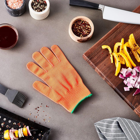Mercer Culinary Millennia Level A4 Cut Glove, Medium, Orange