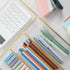 Martha Stewart Kerry Plastic Stackable Office Desk Drawer Organizers, Set of 5 with Gold Trim