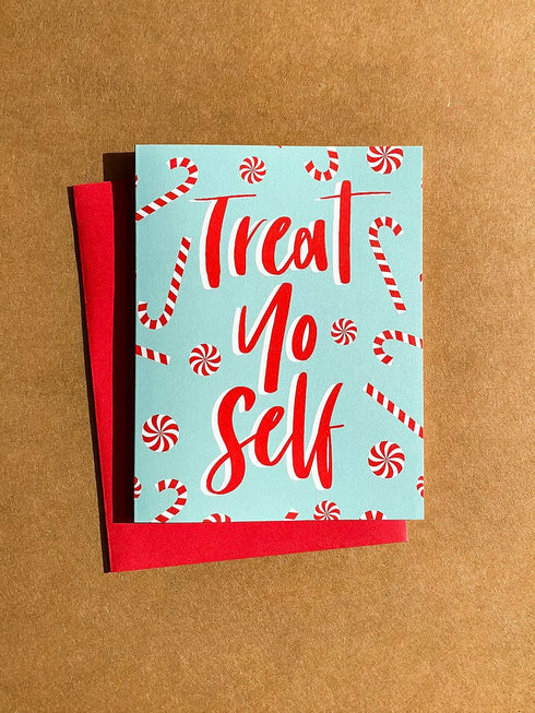 -Set 8 Palmer Street Press Money Holder Christmas Cards - TREAT YO SELF: Premium Holiday Money Cards With Gift