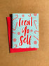 -Set 8 Palmer Street Press Money Holder Christmas Cards - TREAT YO SELF: Premium Holiday Money Cards With Gift