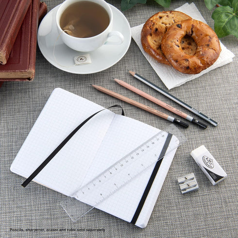 Pentalic Pocket Grid Traveler Journal, 4" x 6", 160 Pages, Black