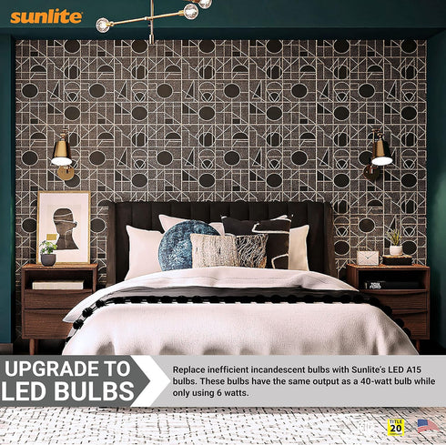 Sunlite 80137 LED A15 Appliance Clear Light Bulb, 6W (40W Equivalent), 450 Lumens, 4000K Cool White, Medium Base, 1