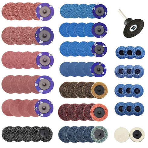 2 Inch Sanding Disc, 80 Pcs Quick Change Disc Combination,1/4 Inch Shank