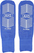 Pack 6 AMERICAN HOSPITAL SUPPLY AHS Slipper Socks | Blue X-Large Polyester-Spandex Knit Grip Socks with Elastic Cuff |