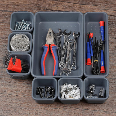 Mr. Pen Interlocking Desk Drawer Organizer, 8 pcs for Kitchen, Office, and Storage, Drawer Organizers