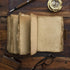 NomadCraftsCo. Vintage Leather Journal - Lock Closure Book of Shadows Journal, 240 Pages Antique Deckle Edge Paper