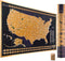 Scratch Off Map of United States, 24" x 17" Frameable USA Scratch Map with National Parks and Vibrant Colors