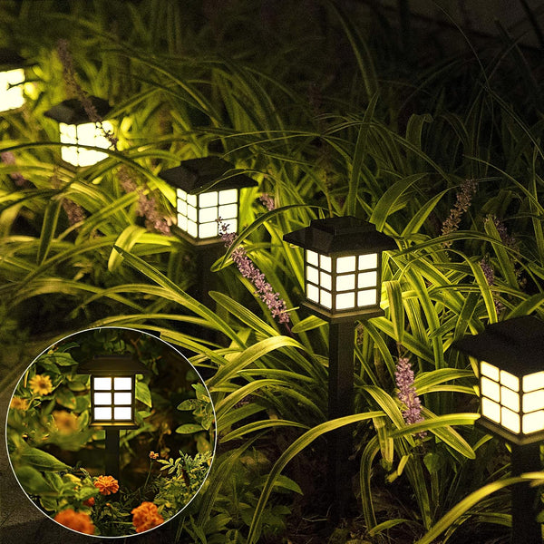 SOLPEX Solar Outdoor Lights,12 Pack Solar Path Lights, Walkway Lights Outdoor, Garden
