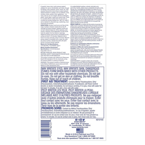STAR BRITE Silicone Sealant, White, 10.3 OZ. (082121)