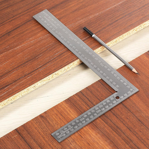 Mr. Pen Framing Square - 8 inch x 12 inch Silver Carpenter Square, Right Angle Ruler, Framing Tools