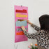 Mr. Pen Hanging Wall File Organizer, 6 Pocket Pink with 3 Overdoor Hangers Included