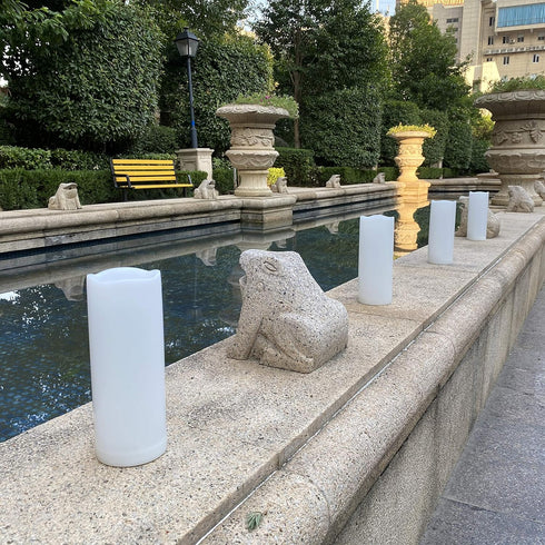 1 Pack Set 3 7 Outdoor Flameless Pillar Candle with Remote and Timer Waterproof Battery Operated Electric LED Candle