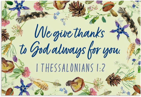 Dayspring 4 12 (U0061) - We Give Thanks - Nature Design Assortment with Scripture - King James Version - Thank You