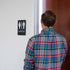 USA Made Men's and Women's Restroom Signs, ADA-Compliant Bathroom Door Signs for Offices, Black, Blue, Grey and