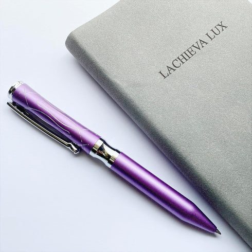 LACHIEVA LUX Elegant Crystal Executive Metal Ballpoint Pen with German-made Refills, Luxury High-End Writing