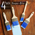 Bates Paint Brushes - 4 Pack, Wood Handle, Paint Brush, Paint Brushes Set, Professional Wall Brush Set, House Paint Brush, Trim Paint Brush, Sash Paint Brush by Bates Choice