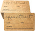 RXBC2011 Appointment Reminder Cards Kraft for Beauty, Makeup, Hair, Nail Salon, Barber Shop, Pack of 100