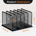 Kuntine.B 2 Pack Desk File Organizer, 5 Upright Mesh Desktop Sorter for Home, Office, and Classroom