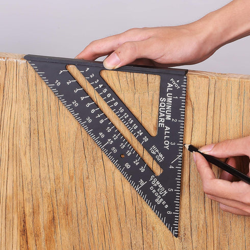 Mr. Pen Rafter Square - 7 Inch Metal Square Tool for Carpentry, Woodworking, Aluminum Ruler