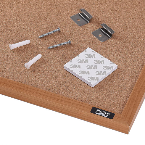 Mr. Pen Cork Board, 24”x36”, Framed Push Pin Board for Walls, Office Bulletin Board