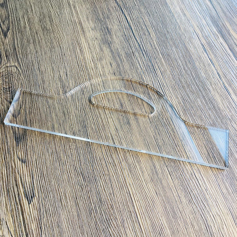 Charcuterie Board Handle Template, Clear Acrylic Woodworking Router Template, Eighth Sunrise