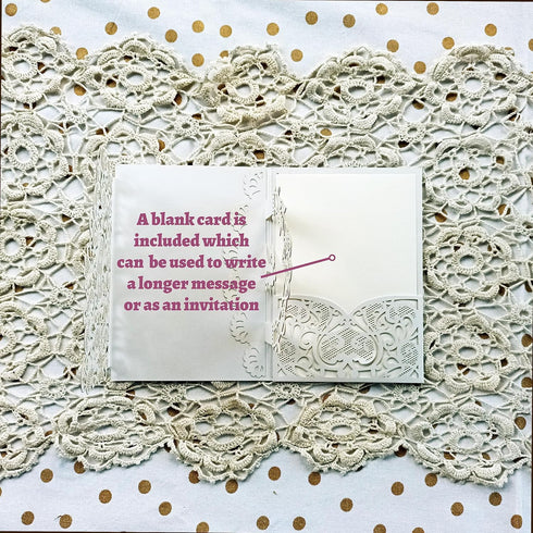 Dekali Designs Wedding Pop Up Card for Couples - Christian Card with Envelope and Bible Verse About Love (White - 5x7