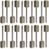 20Pcs Diamond Grinding Bits, 10mm Cylinder Head, 3mm Shank, 45mm Long Diamond Coated Burr Mounted Point