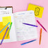 BAZIC Ballpoint Pen Ixion - Assorted Colors - 1.0 mm Bold Point - Smooth Writing - 5/Pack